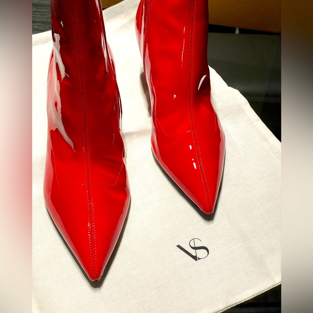 Via Spiga Red Heeled Boots